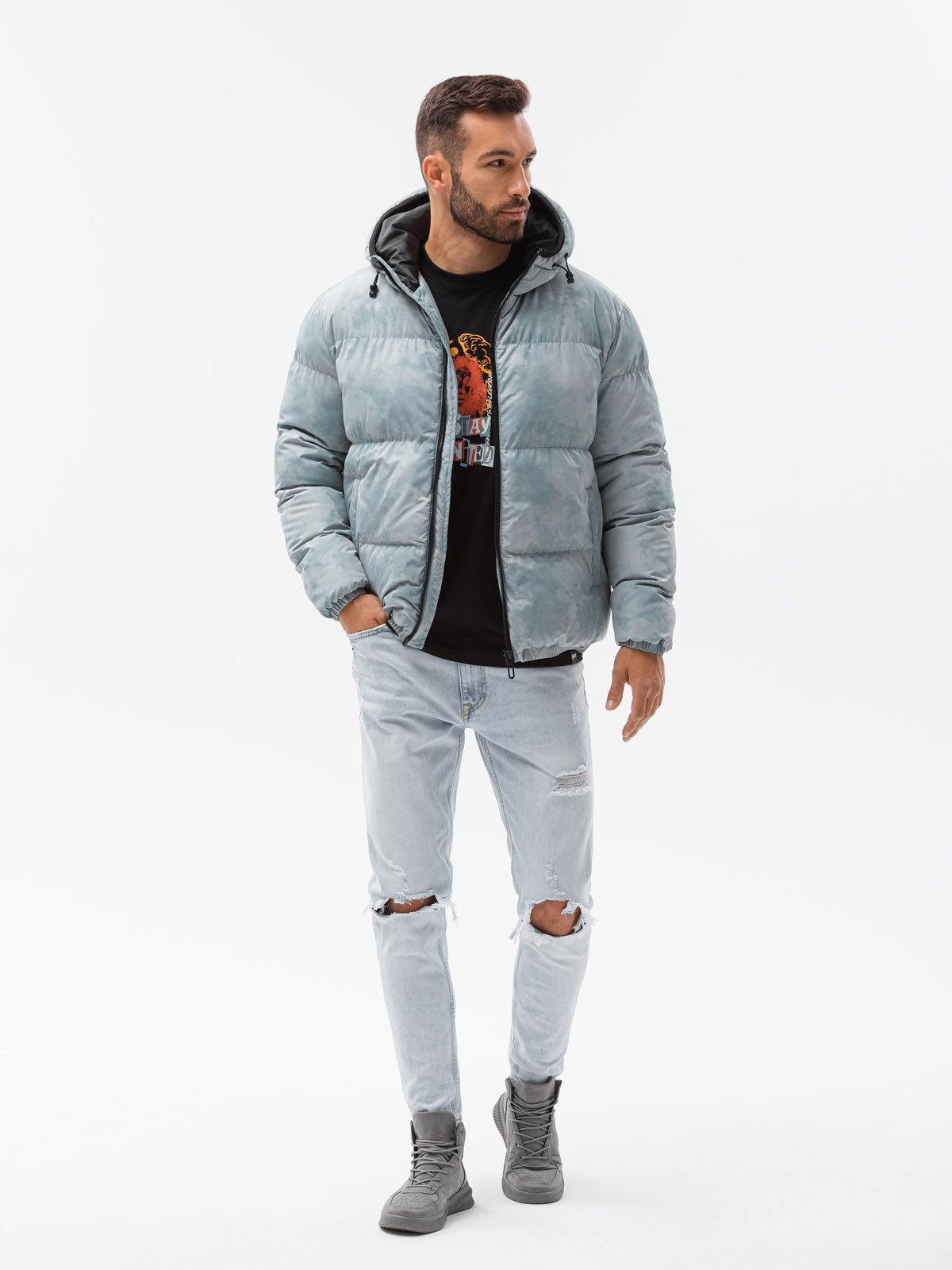 Mens winter coats hot sale river island