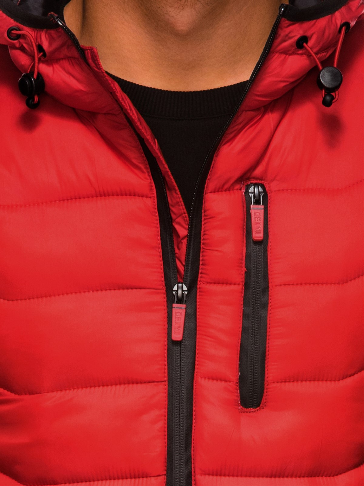 Men's winter jacket red C371 Men's clothing online