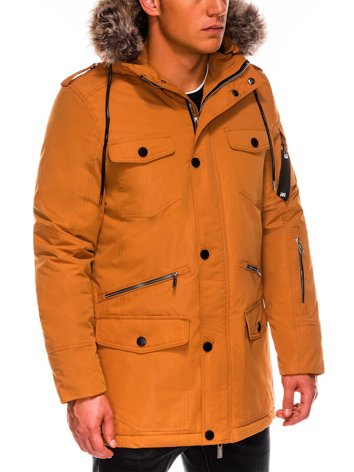 mustard parka coats