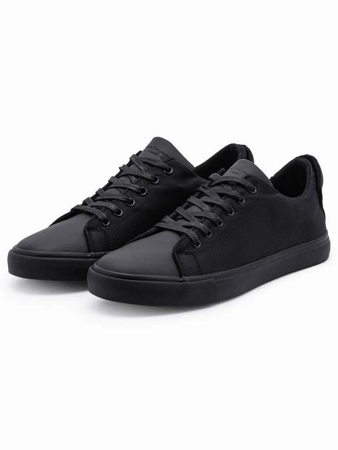 BASIC men's shoes sneakers in combined materials - black V1 OM-FOCS-0105