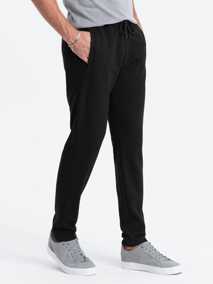 Men's carrot cut sweatpants - black V1 OM-PASK-0166