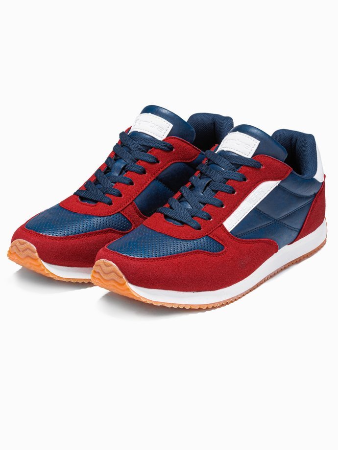Men's casual sneakers T310 - red/navy