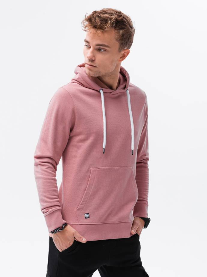 Men's hooded sweatshirt - pink B1147