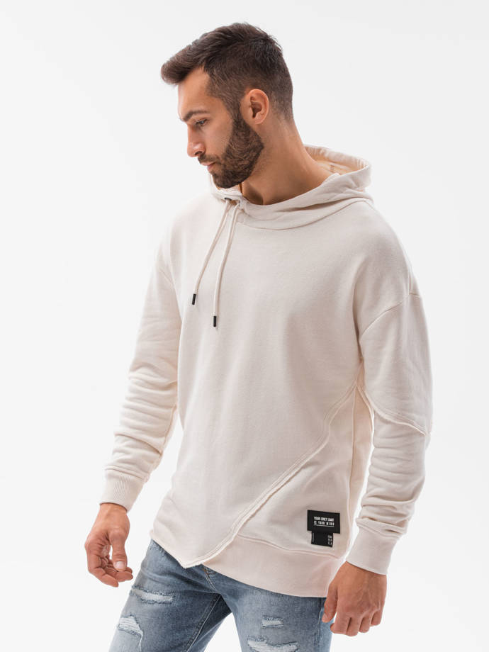 Men's hooded sweatshirt - white B1187