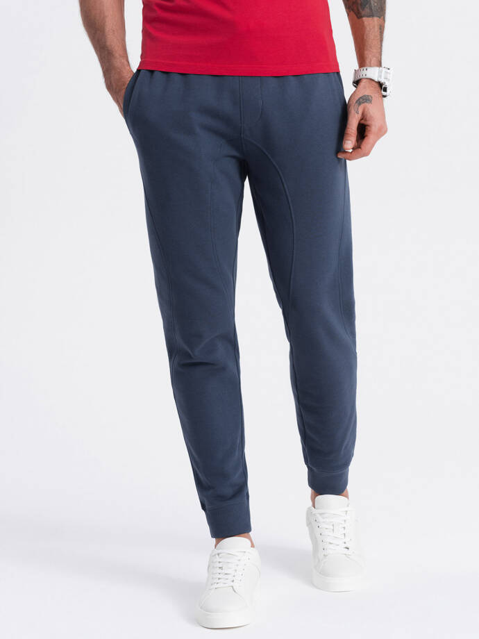 Men's jogger sweatpants - navy blue V4 OM-PABS-0173