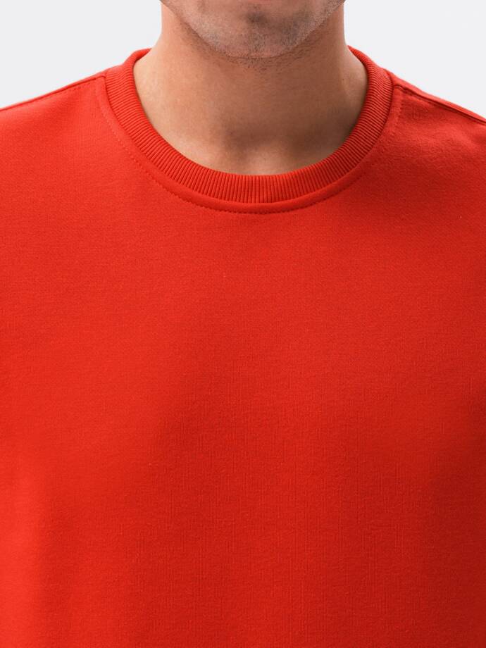 Men's plain sweatshirt B978 - dark red