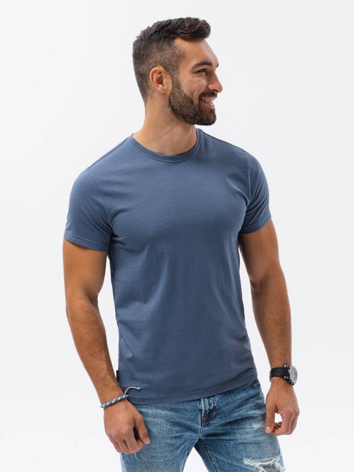 Men's plain t-shirt - dark blue S1370