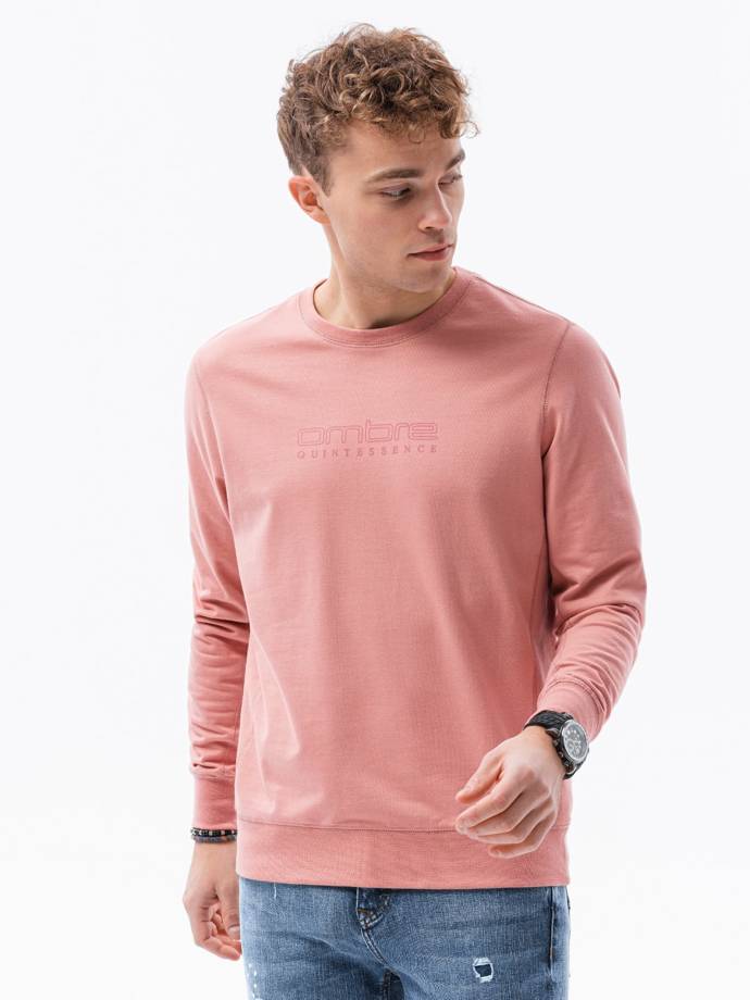 Men's printed sweatshirt - pink B1160
