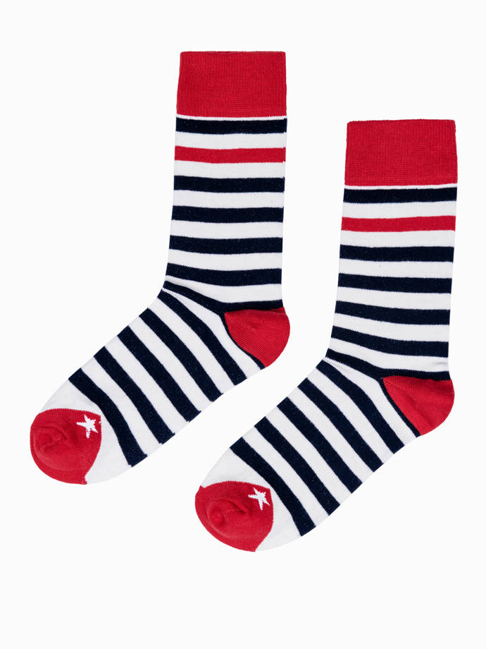 Men's socks - white/navy U151