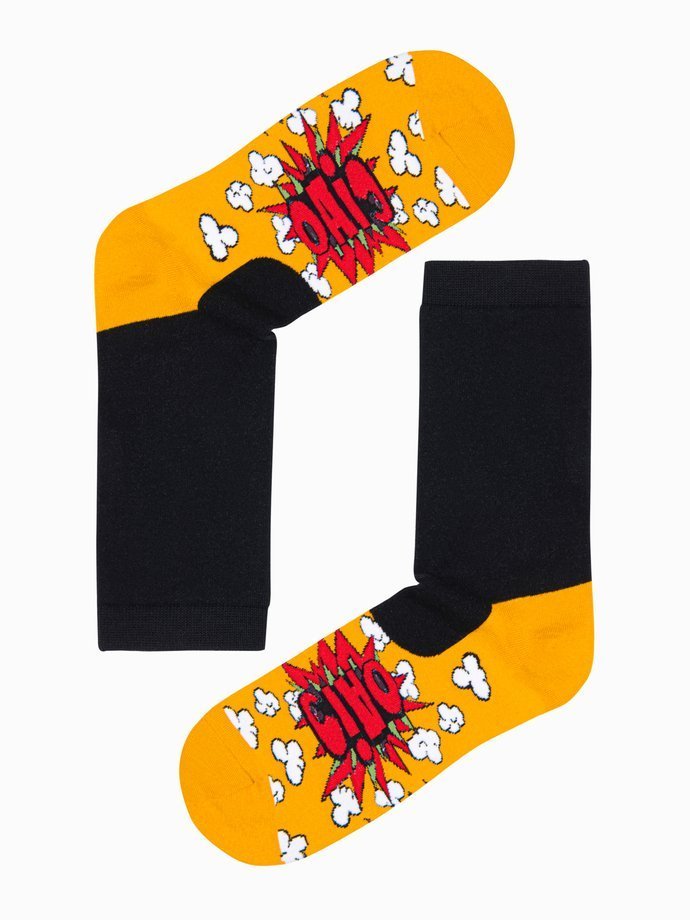 Men's socks - yellow U121