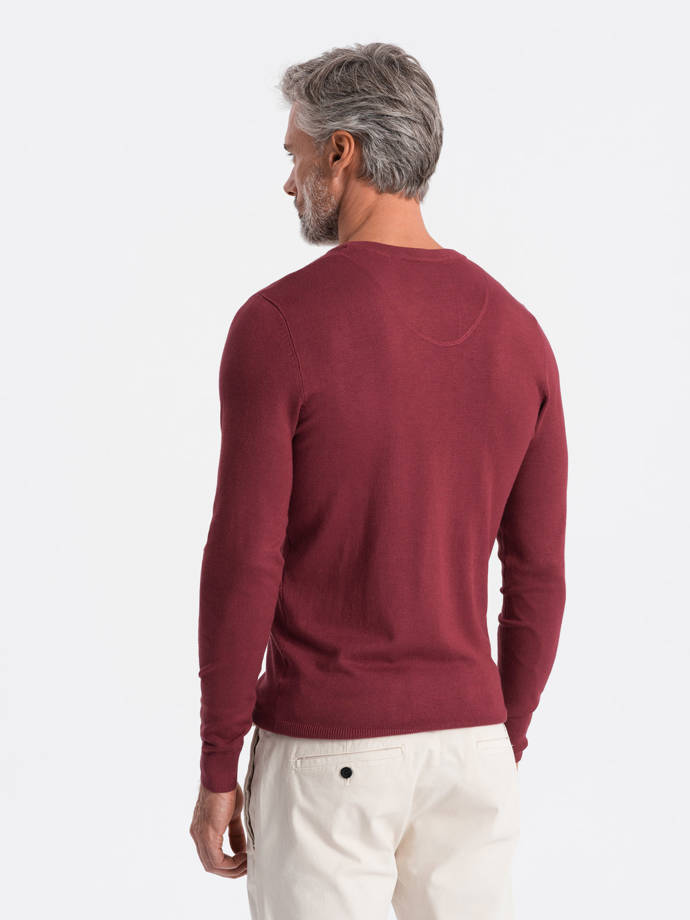 Men's sweater E177 - dark red