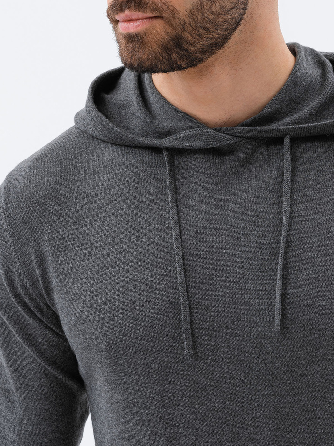 Men's sweater E187 - grey melange