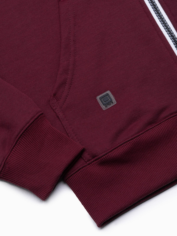 Men's zip-up sweatshirt B977 - burgundy