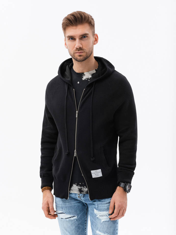 Men's zip-up sweatshirt  - V2 black B1531