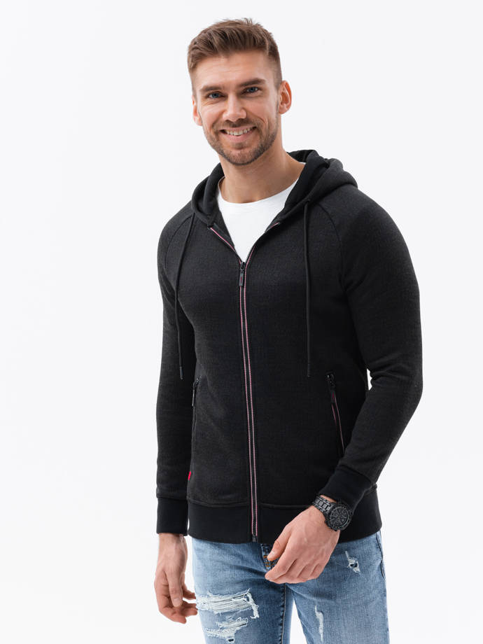 Men's zip-up sweatshirt  - black B1425