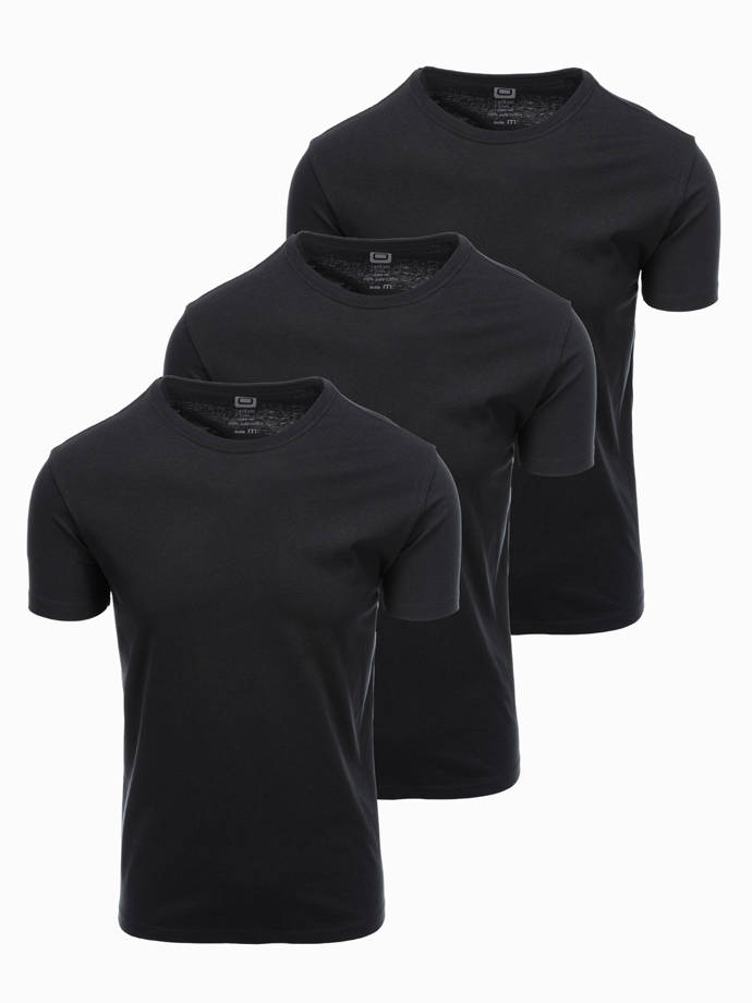 Set of cotton shirts 3-pack - black V11 Z30