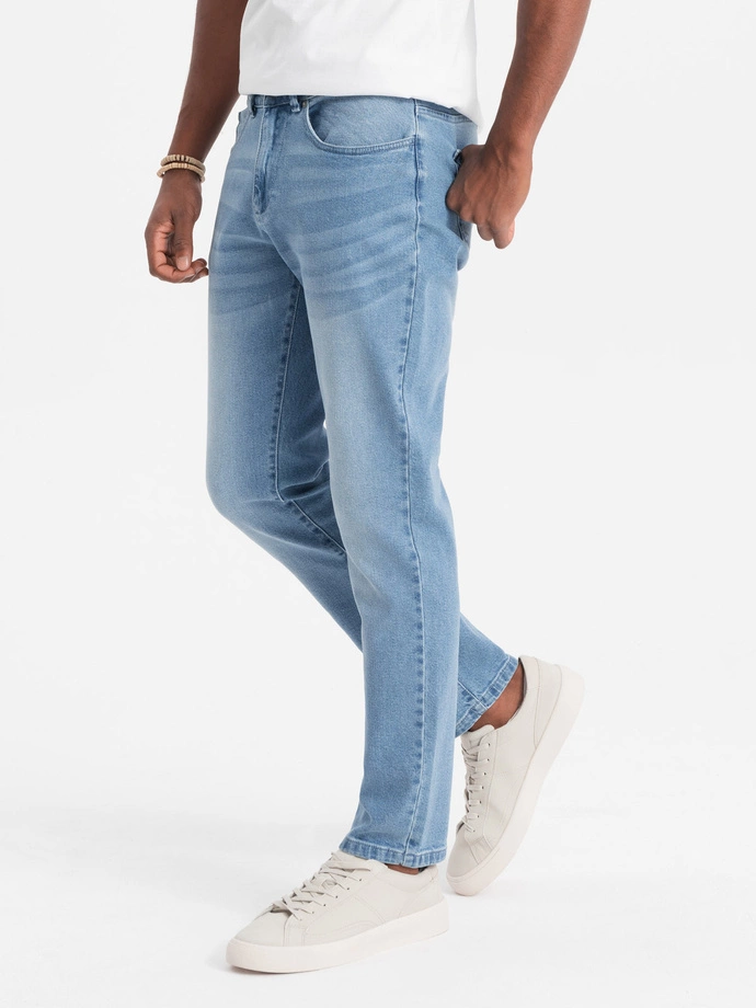 Pánské džínové kalhoty SLIM FIT - světle modré V2 OM-PADP-0110