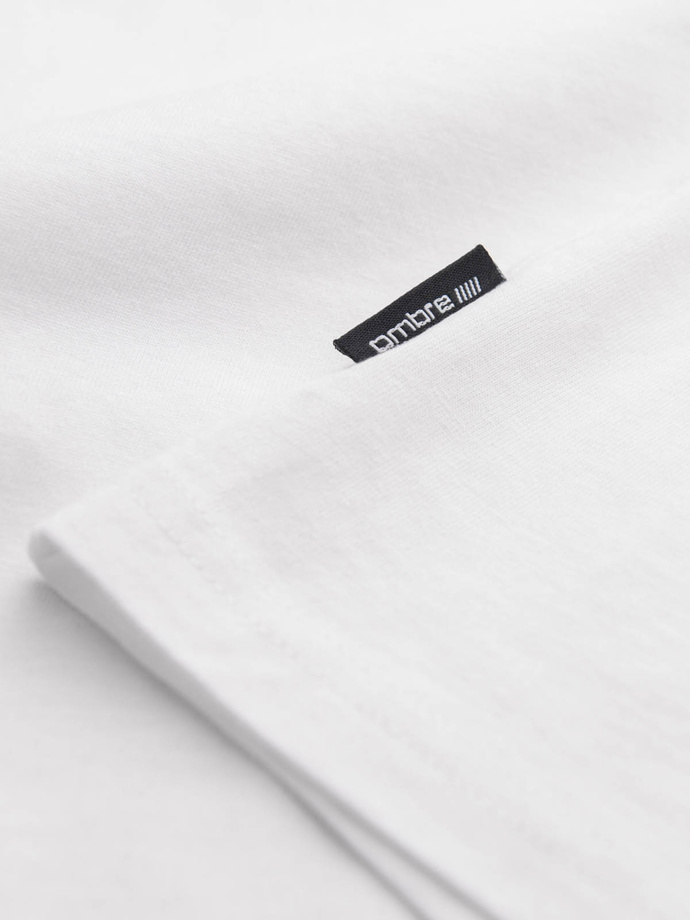 Vyriškas medvilninis marškinėlis BASIC - baltas V1 OM-TSBT-0192