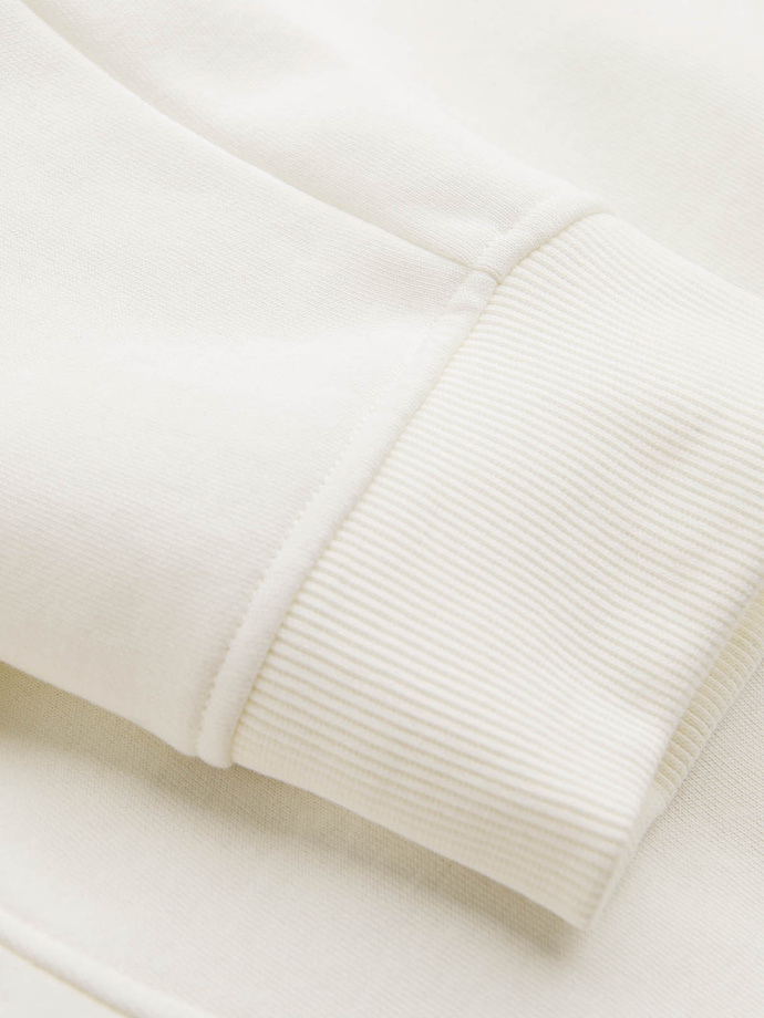 Pantaloni de trening din bumbac pentru bărbați BASIC - crem V5 OM-PABS-0174