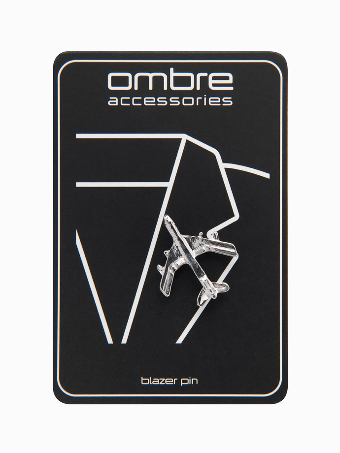  Broșă decorativă de metal pentru haine - argint V1 OU-ACPN-0106