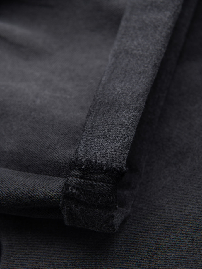 Pantaloni scurți casual pentru bărbați SLIM FIT jacquard knit - albastru marin V1 OM-SRCS-0168