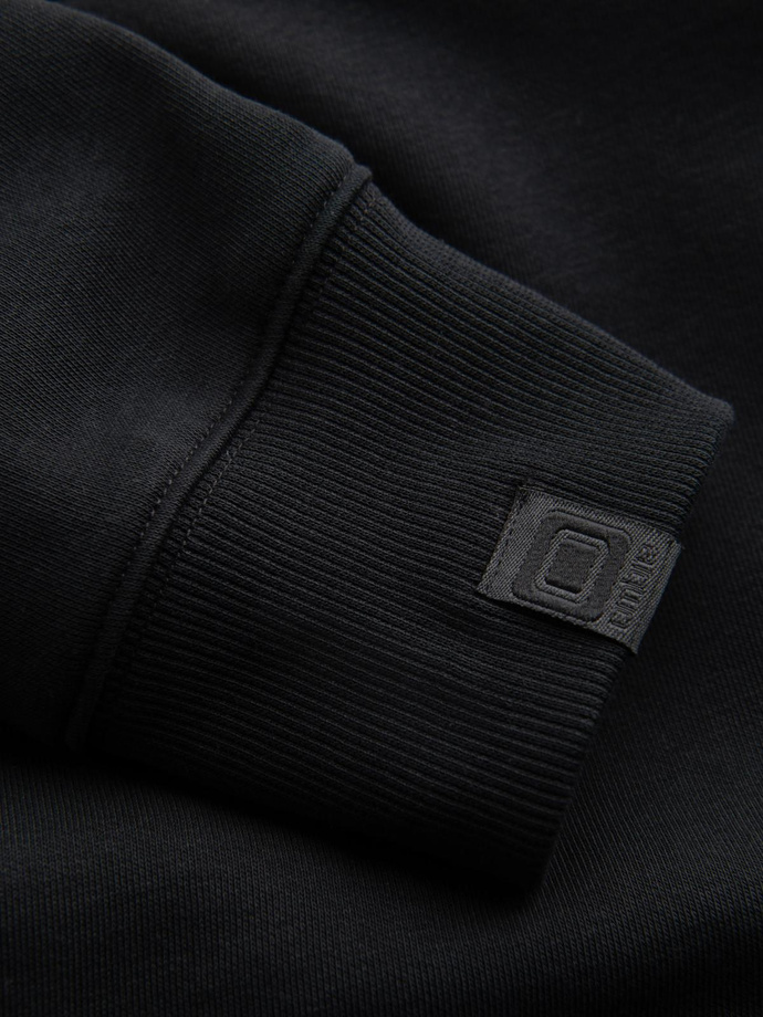 Pánská mikina s kapucí a grafikou - černá V3 B1714