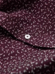 Pánská bavlněná vzorovaná košile SLIM FIT - vínová V5 OM-SHCS-0151
