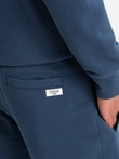 Set hanorac bărbați hanorac cu fermoar + pantaloni scurți - albastru închis V4 Z76