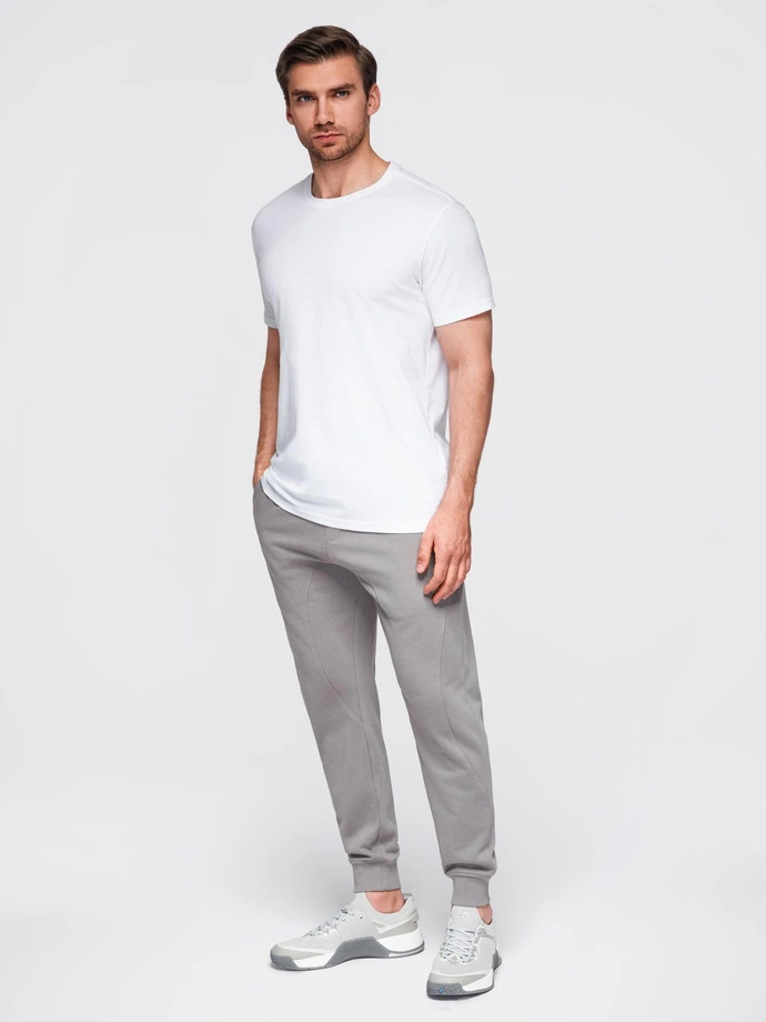 Pánské tepláky jogger - šedé V8 OM-PABS-0173