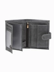 Men's leather wallet - black A091