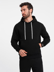 Men's tracksuit set kangaroo sweatshirt + pants - black V5 Z80