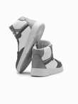 Insulated men's sneaker shoes with high upper - gray V2 OM-FOSH-0139