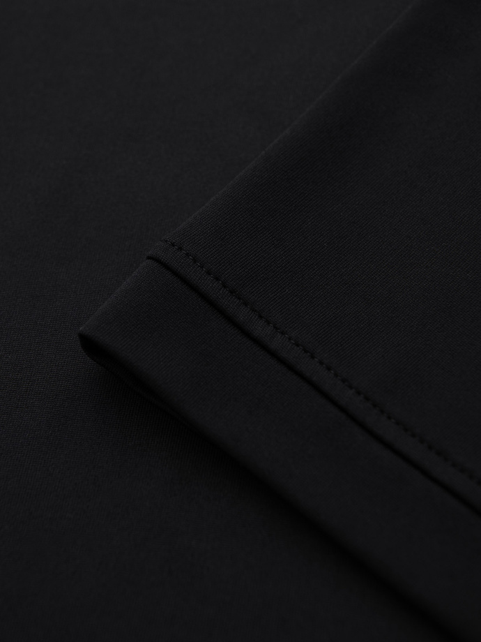 Stylish men's stretch fabric polo shirt - black V1 OM-POSS-0150