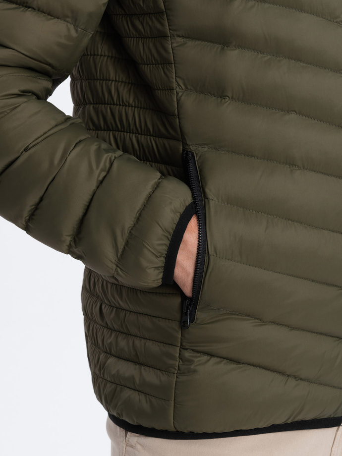 Men's quilted jacket - olive V5 C528