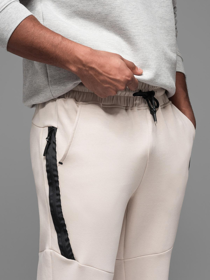 Pantaloni de trening bărbătești din tricot structurat - grafit V5 OM-PASK-0211