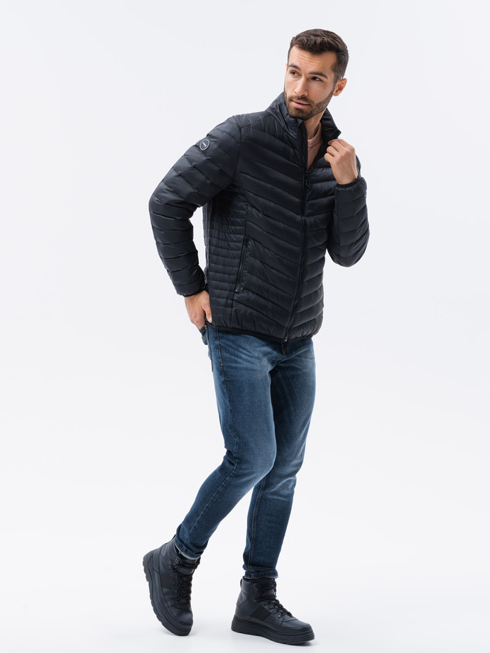 Jacheta matlasata mid-season barbati - negru C528