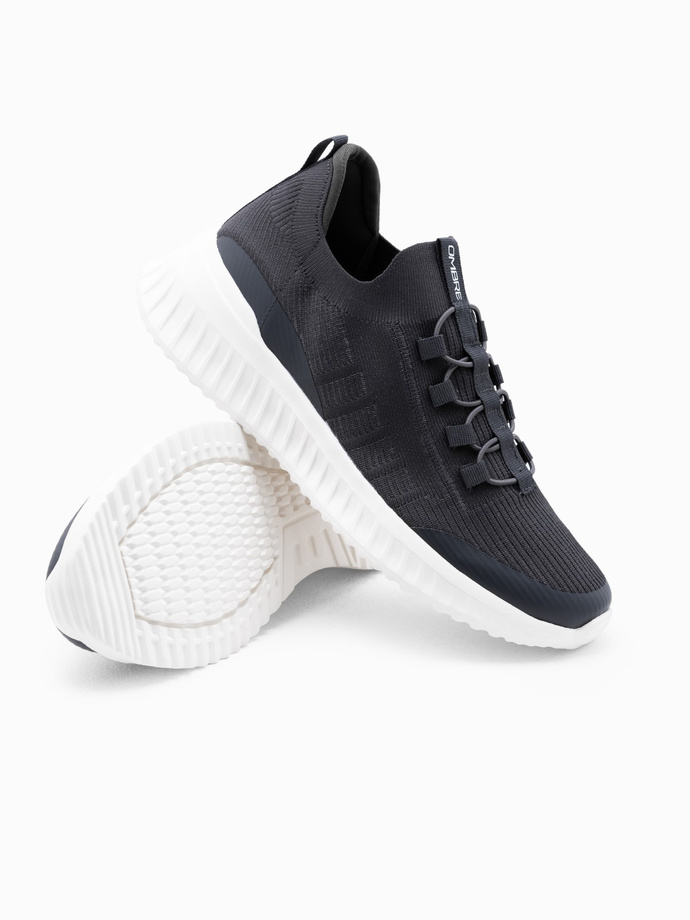 Bărbați ușor slip-on pantofi de sport - grafit V1 OM-FOKS-0149