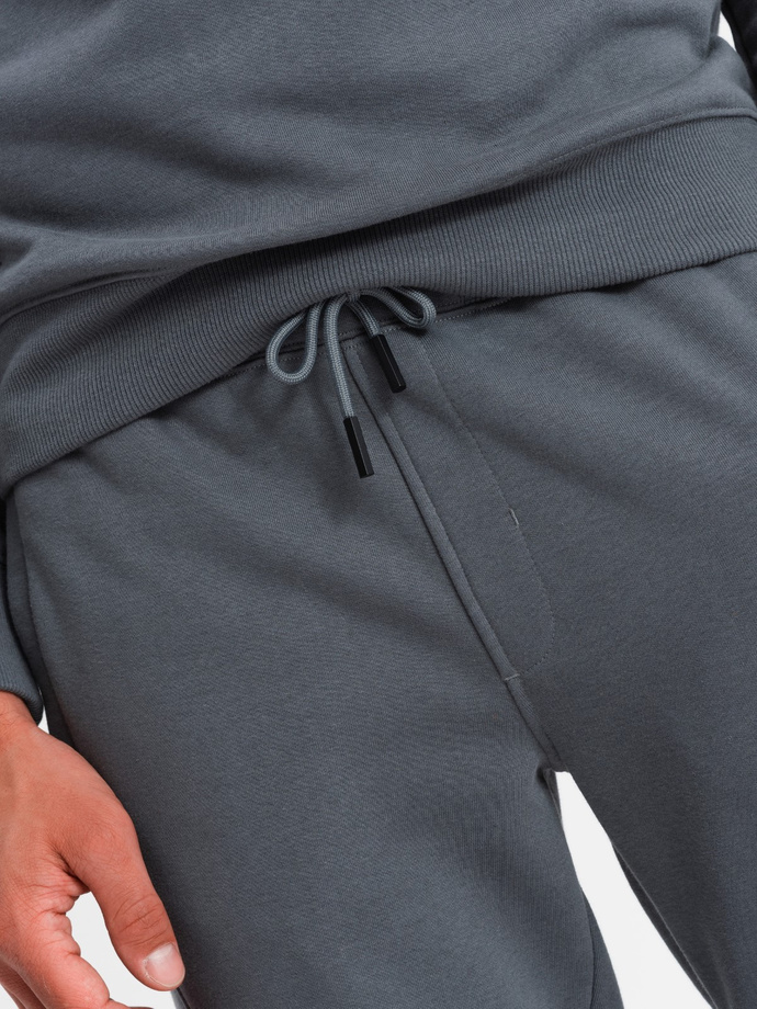 Set de hanorace din bumbac pentru bărbați BASIC hanorace + pantaloni de jogging - grafit V11 Z84