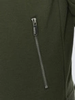 Pánská mikina na zip s kapucí - olivová V1 OM-SSZP-22SS-010