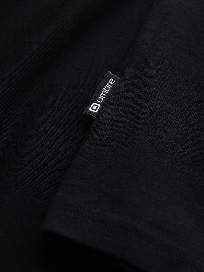 Pánské tričko V-NECK s elastanem - černé V3 OM-TSCT-0106