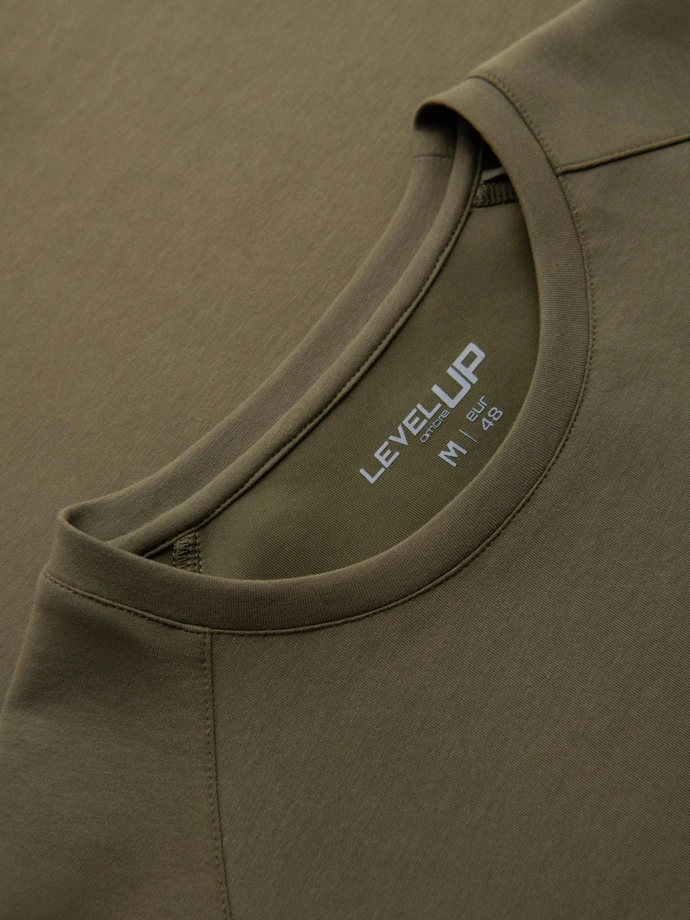Men's COMFORT FIT T-shirt with raglan sleeves - olive V4 OM-TSCT-0240