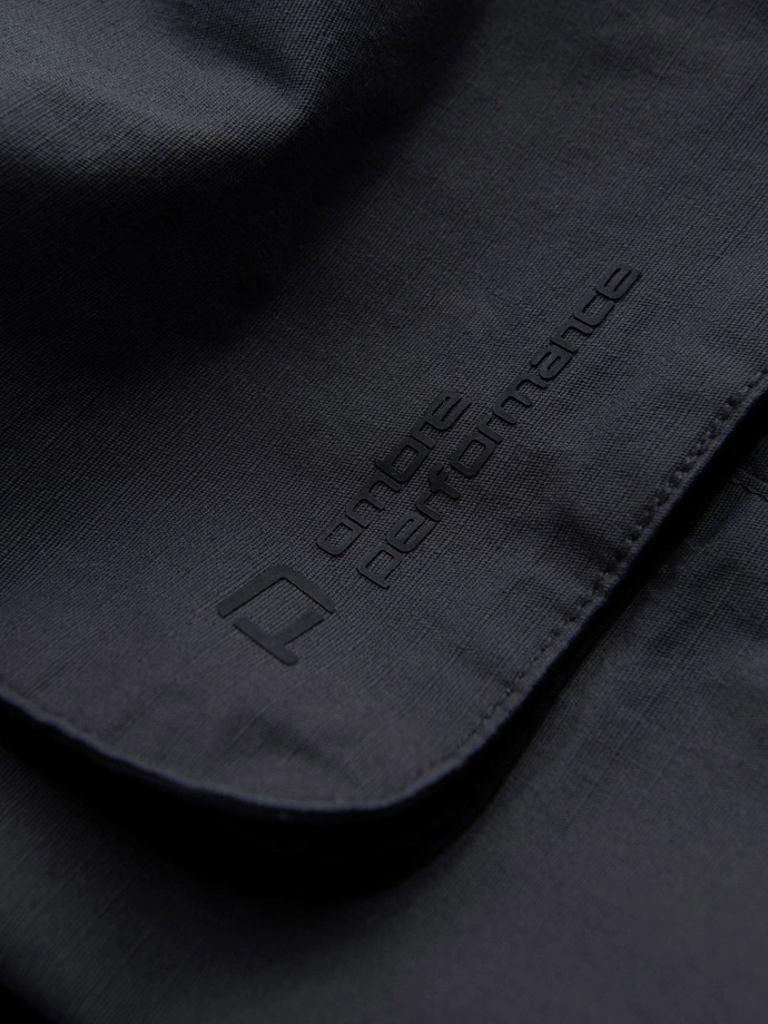 Pánské kalhoty JOGGER se stojáčkem a cargo kapsami na zip - grafitová V6 OM-PAJO-0135