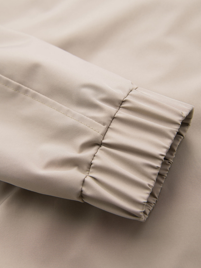 Vyriška funkcinė pereinamojo tipo striukė su gobtuvu - smėlio spalvos V3 OM-JANP-0225