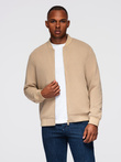 Men's raglan sleeve bomber jacket - warm beige V2 OM-JANP-0159