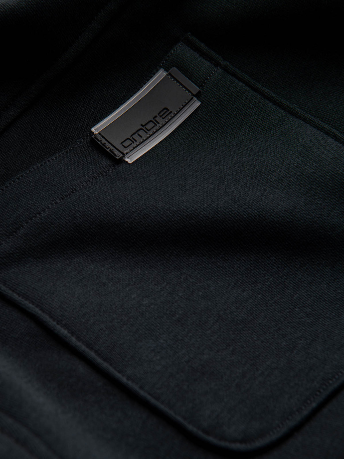 BASIC pánske bavlnené tepláky joggers - čierne V9 OM-PABS-0174