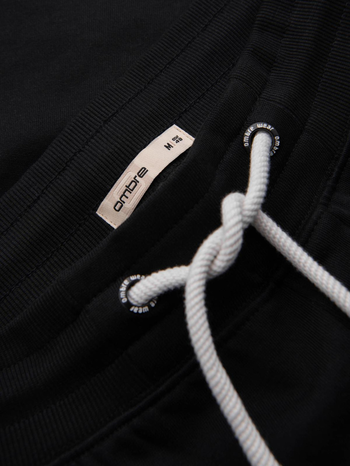 Men's sweatpants with unlined leg - black V5 OM-PABS-0206