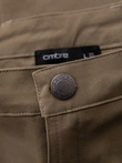 Pánske cargo nohavice STRAIGHT LEG s vreckami na zips - khaki V3 OM-PACG-0204