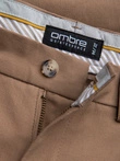 Pánske chino nohavice SLIM FIT - svetlohnedé V2 OM-PACP-0186