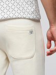 Men's sweatpants with unlined leg - cream V11 OM-PABS-0206