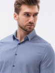 Men's shirt with long sleeves - navy K623